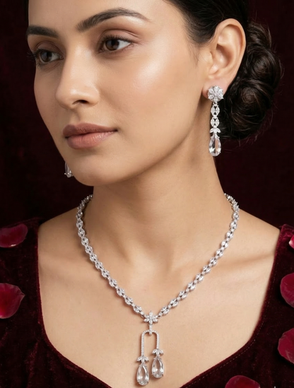 Rose Royale AD Necklace Set